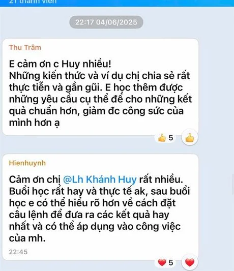 Cảm nhận học viên Thu Trâm và Hiền Huỳnh