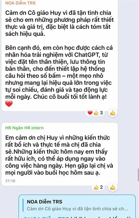 Cảm nhận học viên Diễm Trần và Ngân
